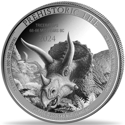 Congo: Prehistoric Life II - Triceratops 1 uncja Srebra 2024