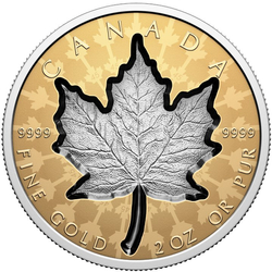 Kanadyjski Liść Klonowy - Super Incuse 2 uncje Złota 2024 Reverse Proof