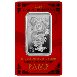 Sztabka Pamp Year of the Dragon - Legend of the Azure Dragon 1 uncja Srebra 2024 LBMA