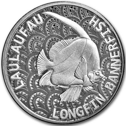 Tokelau: Longfin Bannerfish 1 uncja Srebra 2024