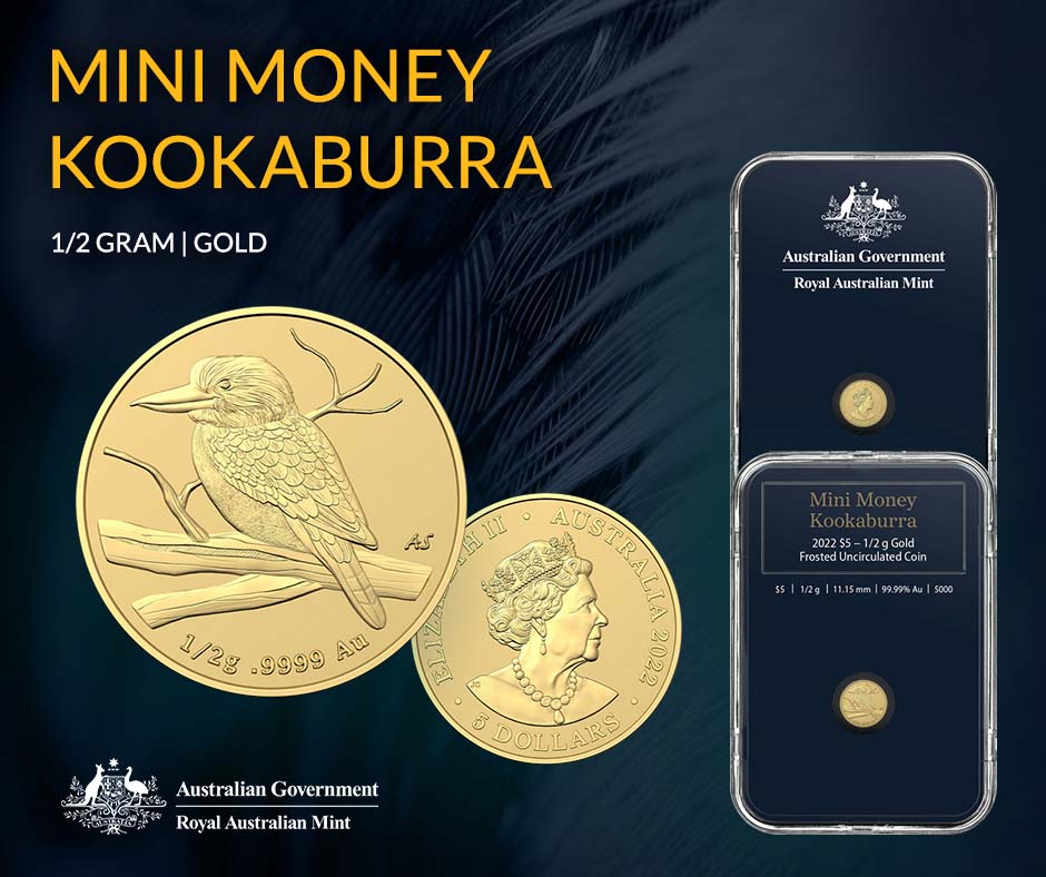 Mini Money Kookaburra 1/2 grama Mandala Zebra