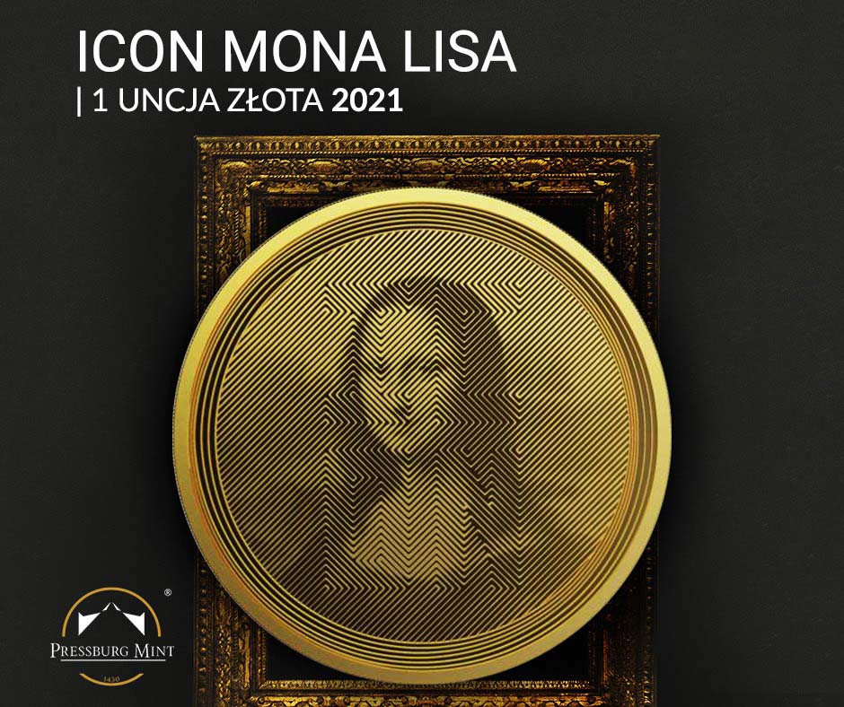 Tokelau: Icon Mona Lisa 1 uncja Złota 2021