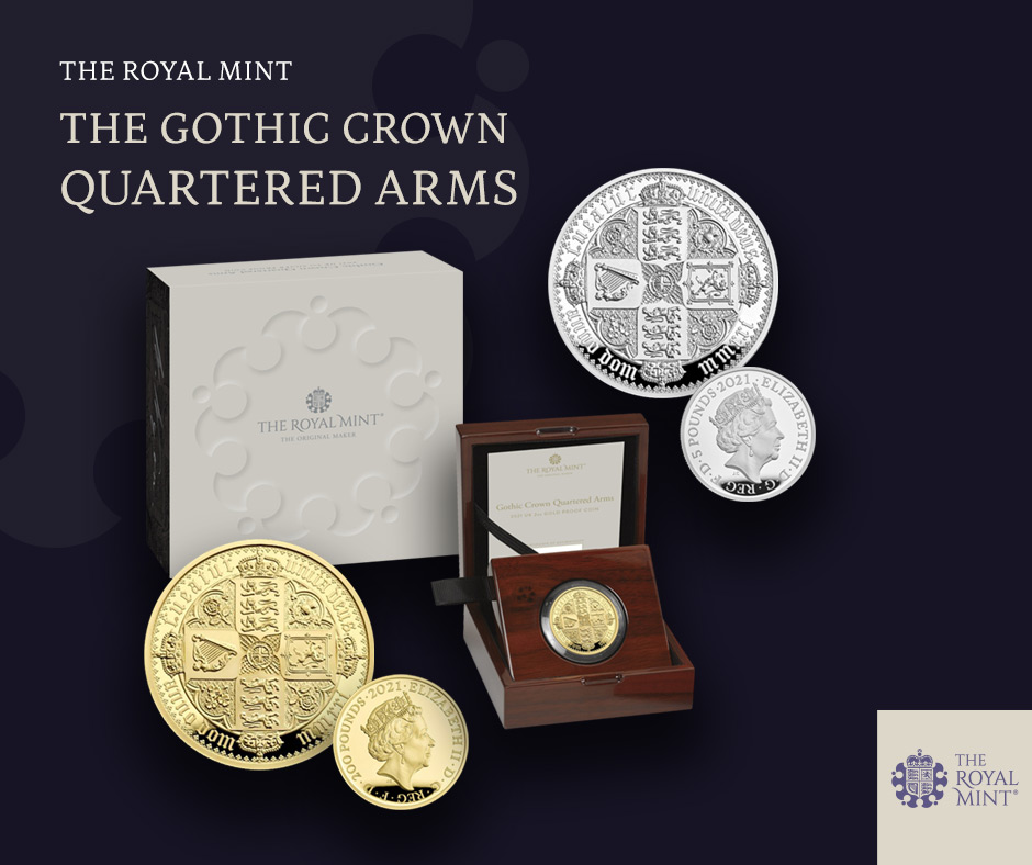 The Gothic Crown Quartered Arms