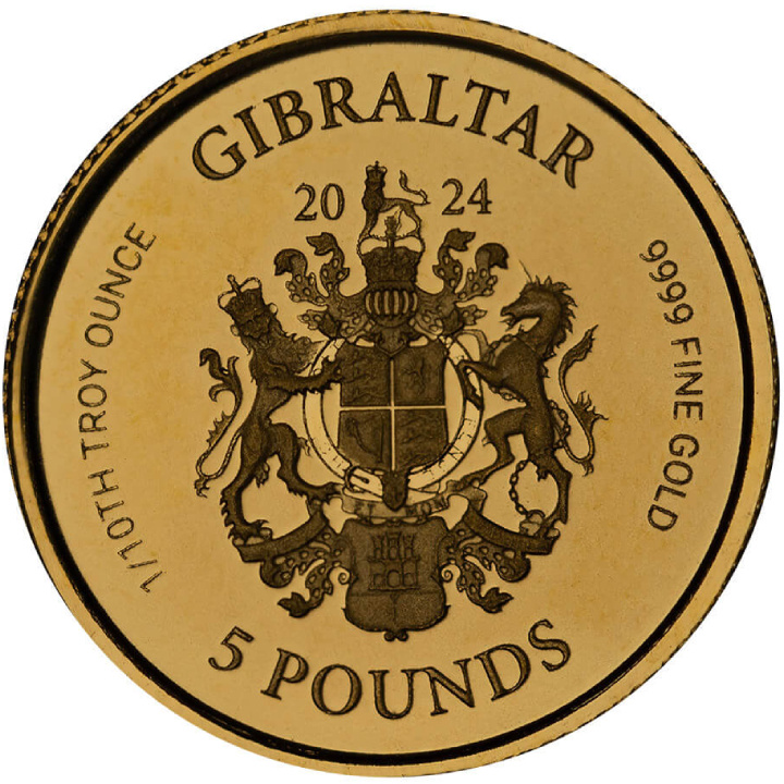 Gibraltar: Lady Justice 1/10 uncji Złota 2024 Proof