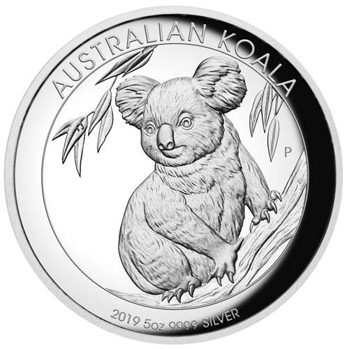 Australijska Koala 5 uncji Srebra 2019 Proof High Relief