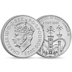 The Coronation of His Majesty King Charles III £5 Miedzionikiel 2023