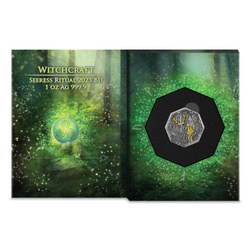 Witchcraft - Seeress Ritual pozłacana 1 uncja Srebra 2023 Antiqued Coin