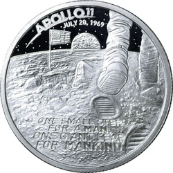 Apollo: Apollo 11 Moon Landing 1 uncja Srebra 