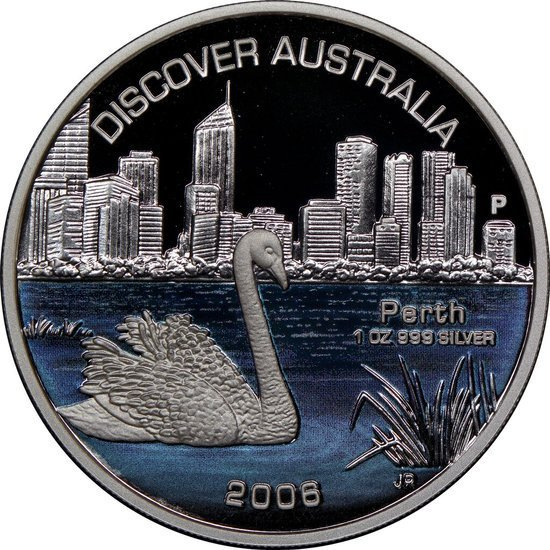Discover Australia: Perth 1 uncja Srebra 2006 Proof