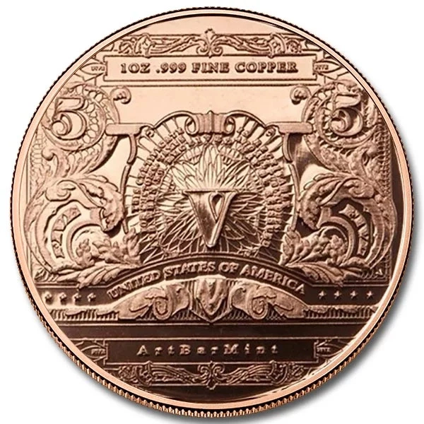 $5 Banknote 1 uncja Miedzi