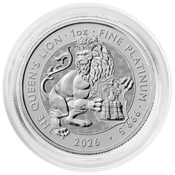 The Royal Tudor Beasts: Queen's Lion 1 uncja Platyny 2026