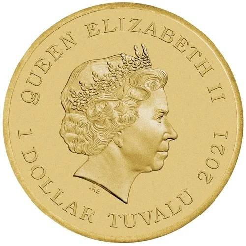 Tuvalu: Superb Fruit-Dove kolorowany Brąz Aluminiowy 2021