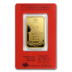 1 uncja Sztabka Złota seria Lunar Rok Psa