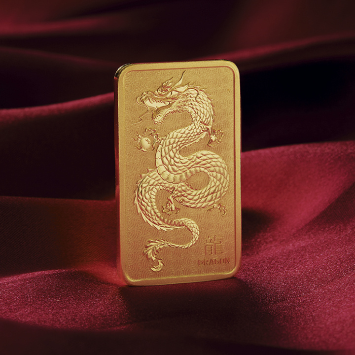 Sztabka The Perth Mint: Lunar - Rok Smoka 1 uncja Złota LBMA GD Refiner