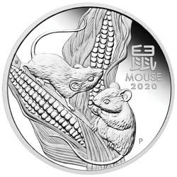 Lunar III: Rok Myszy 1 uncja Srebra 2020 Proof