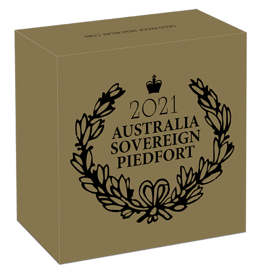 Australijski Suweren 50 AUD 2021 Proof High Relief Piedfort Coin