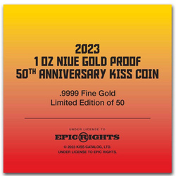 Niue: KISS 50th Anniversary 1 uncja Złota 2023 