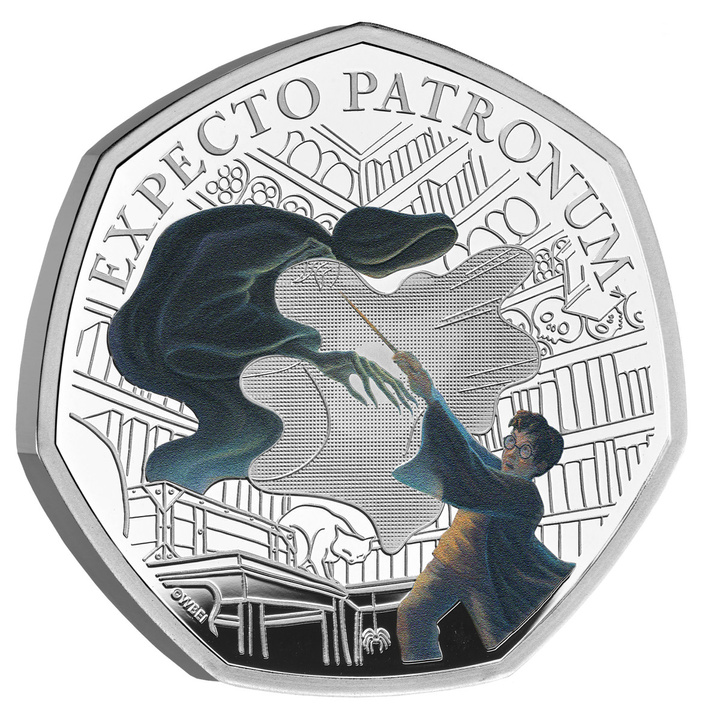 Harry Potter: The Patronus kolorowany 50p Srebro 2025 Proof