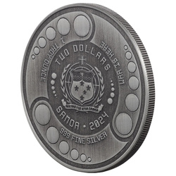 Samoa: Alien 1 uncja Srebra 2024 Antiqued Coin 