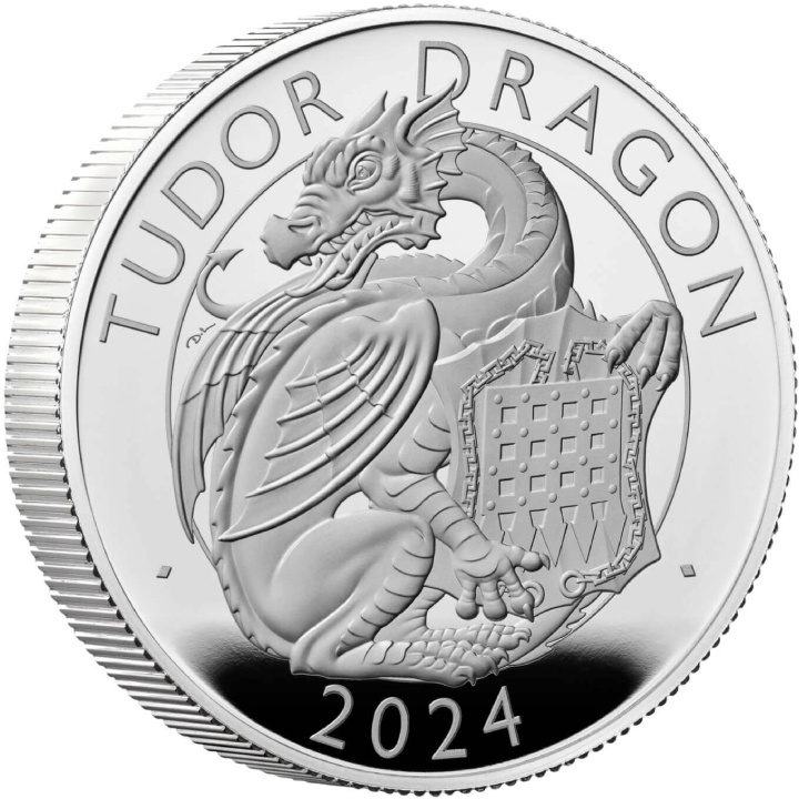 The Royal Tudor Beasts: The Tudor Dragon 2 uncje Srebra 2024 Proof