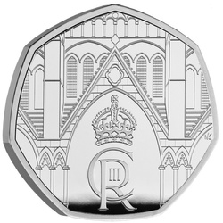 The Coronation of His Majesty King Charles III 50p Srebro 2023 Proof