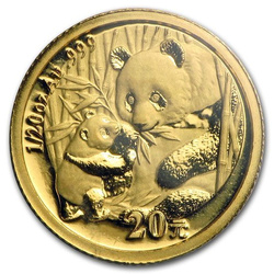 Chińska Panda 1/20 uncji Złota 2005