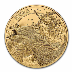 St Helena: Goddess - Hera and the Peacock 1 uncja Złota 2022
