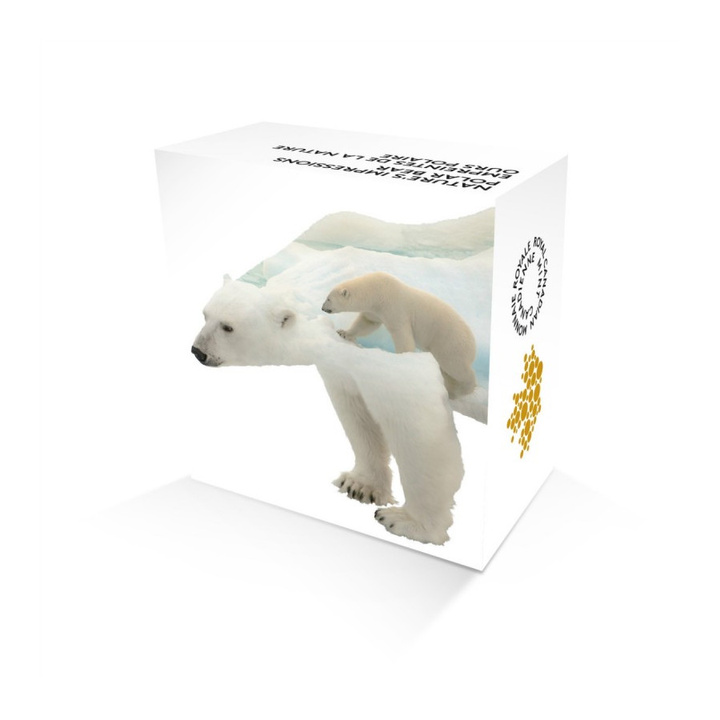 Nature's Impressions: Niedźwiedź Polarny 1 uncja Srebra 2017 Proof