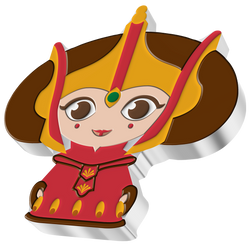 Niue: Star Wars - Padmé Amidala Chibi Coin kolorowany 1 uncja Srebra 2022 Proof