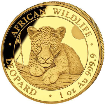 Somalia: African Wildlife - Leopard 1 uncja Złota 2025
