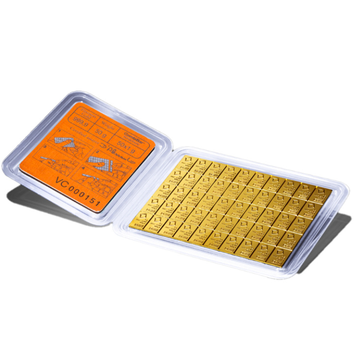 Sztabka Valcambi 50 x 1 gram Złota CombiBar LBMA GD Refiner