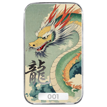 Sztabka Scottsdale Mint - Dragon "Tiānyì" kolorowany 1 uncja Srebra 2025