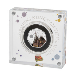 Harry Potter: Hogwarts School of Witchcraft and Wizardry kolorowany 50p Srebro 2023 Proof 