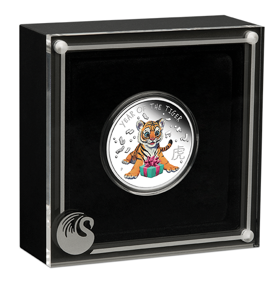 Lunar III: Mały Tygrys kolorowany 1/2 uncji Srebra 2022 Proof