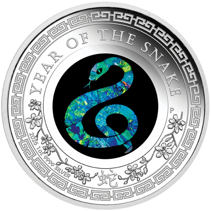 Perth Mint: Lunar III - Rok Węża 1 uncja Srebra 2025 Proof Opal