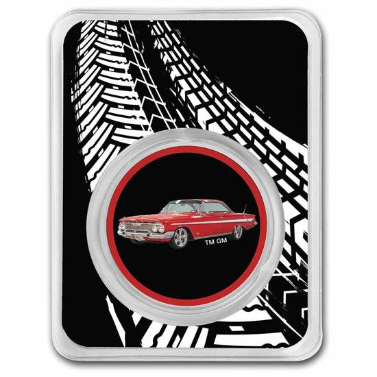 Chevrolet Impala SS kolorowany 1 uncja Srebra Certipack