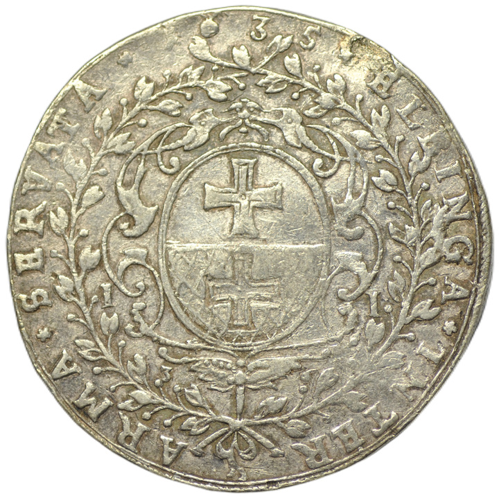 Władysław IV Waza, Talar Elbląg Srebro 1636 (3+) ex. Potocki