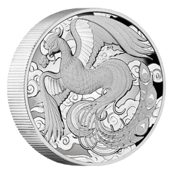 Chinese Myths and Legends: Phoenix 2 uncje Srebra 2022 Proof High Relief