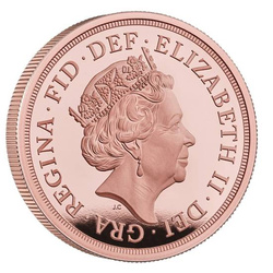 Wielka Brytania: 5 Złotych Suwerenów Elżbieta II 2022 Proof