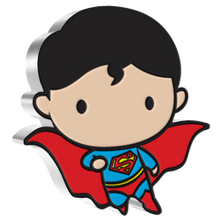 Niue: DC Comics - Superman Flying Chibi Coin kolorowany 1 uncja Srebra 2021 Proof