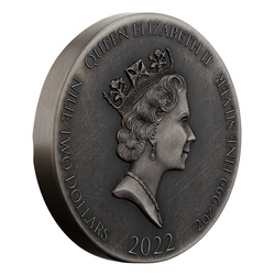 Niue: Biblical - The Dead Christ 2 uncje Srebra 2022 Proof Antiqued Coin 