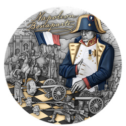 Niue: Visionaries in History - Napoleon Bonaparte pozłacany 2 uncje Srebra 2025 Antiqued Coin