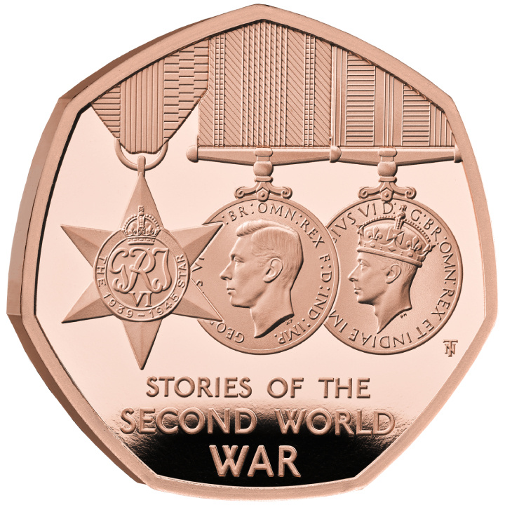 Stories of The Second World War 50p Złoto 2025 Proof