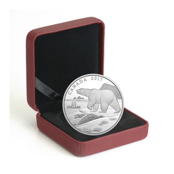 Nature's Impressions: Niedźwiedź Polarny 1 uncja Srebra 2017 Proof