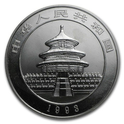 Chińska Panda 1 uncja Srebra 1993