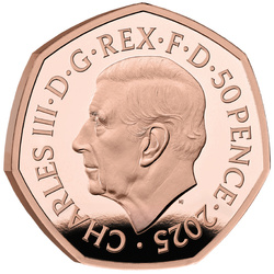 Stories of The Second World War 50p Złoto 2025 Proof