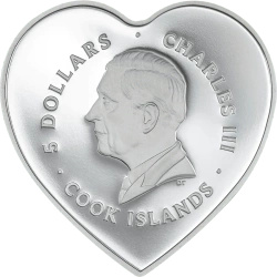 Cook Islands: Brilliant Love – Blossom kolorowany 20 gramów Srebra 2026 Crystal Proof 