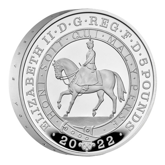 The Platinum Jubilee of Her Majesty The Queen £5 Srebro 2022 Proof Piedfort Coin