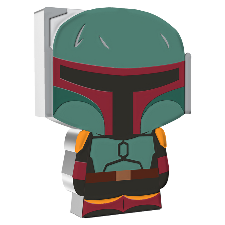 Niue: Star Wars - Boba Fett Chibi Coin kolorowany 1 uncja Srebra 2022 Proof