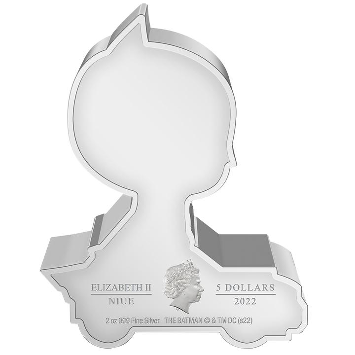 Niue: The Batman - Batman Day Chibi Coin kolorowany 2 uncje Srebra 2022 Proof